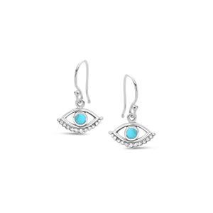 Eye of Horus Turquoise Earrings In Silver