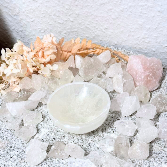 Selenite Round Bowl 8cm
