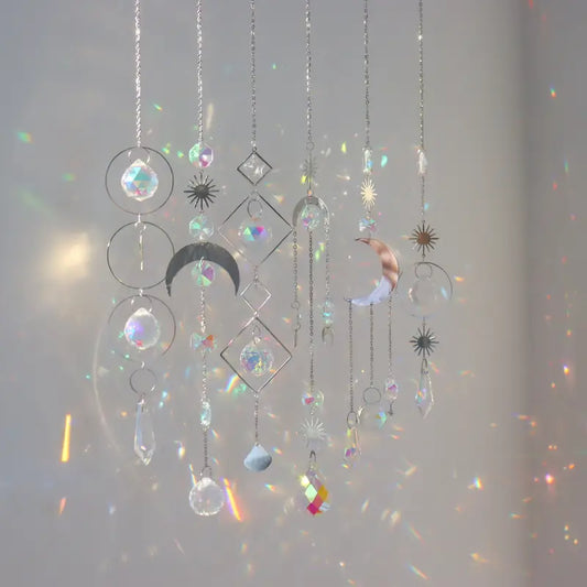 Crystal Suncatchers Sun Moon Prisms