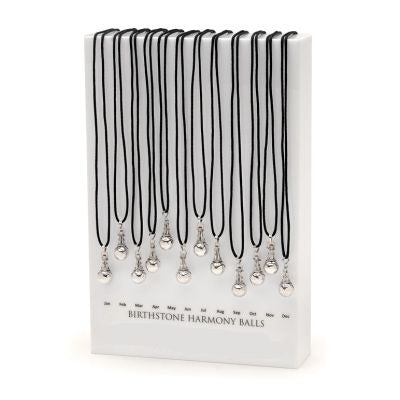 Birthstone Harmony Ball Necklace ~ Sterling Silver