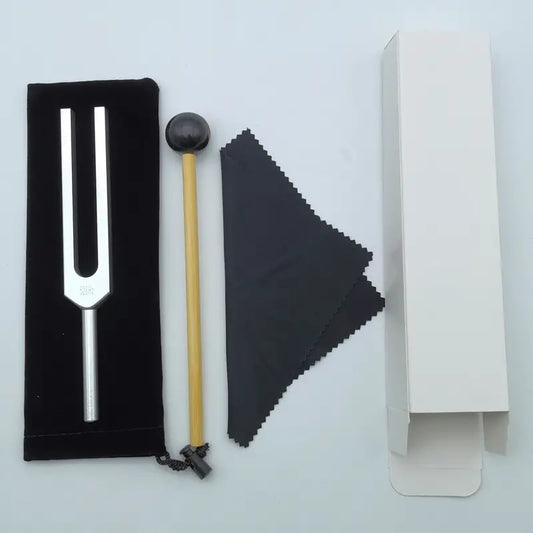 Solfeggio 432HZ Tuning Fork for Healing with Cloth Bag and Mallet Base Chakra