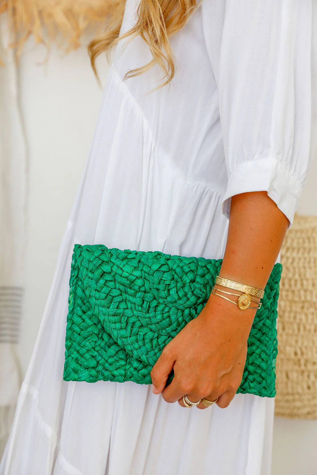 Lime Clutch Vegan Bag