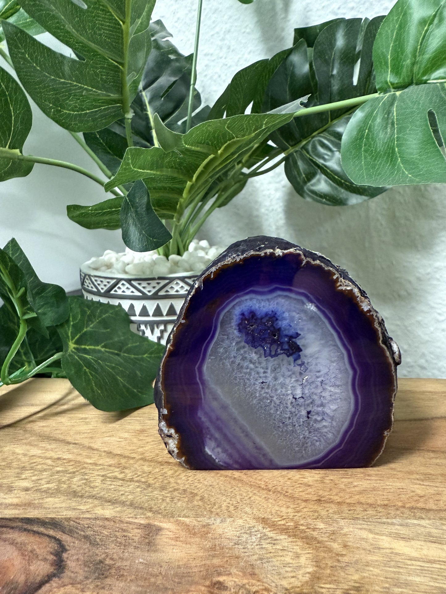 Purple Agate Cut Base