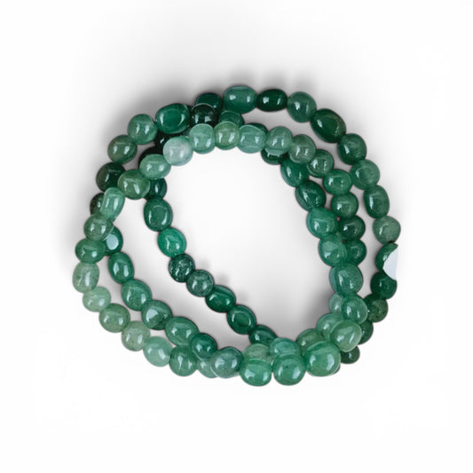 Green Aventurine Tumble Bead Bracelets