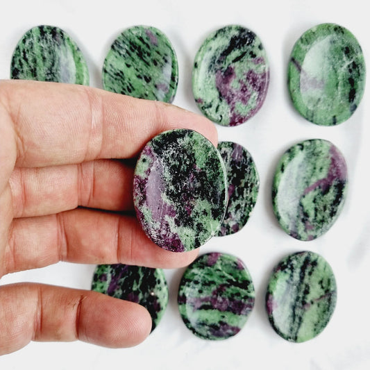Ruby Zoisite Worry Stone
