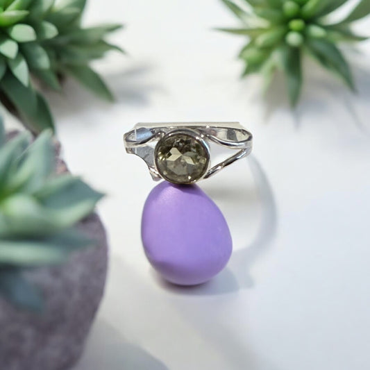 Lemon Quartz Silver Ring