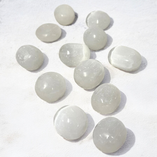 Selenite Crystal Tumbles ~ Clears Negative Energy & Connects to Spirit