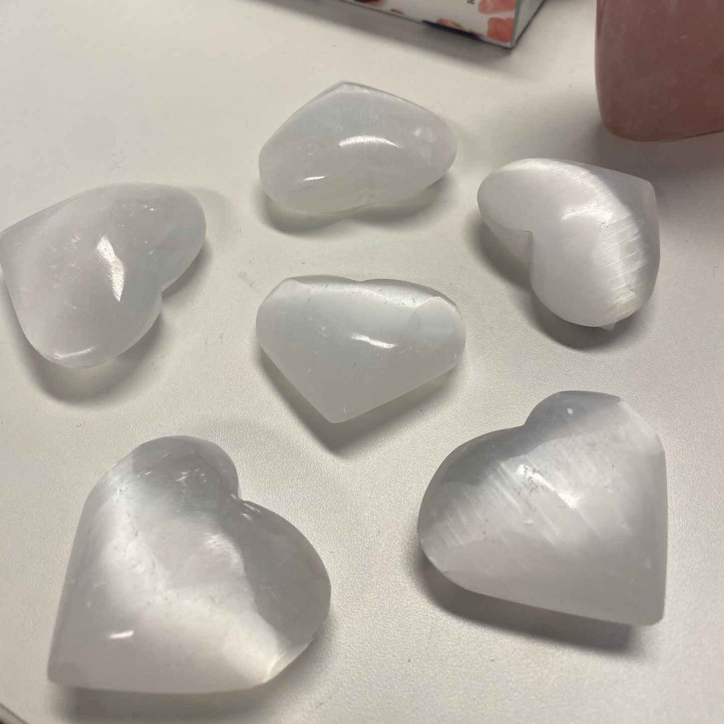 Selenite Hearts - 4cm