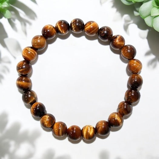 Tiger Eye Crystal Bead Bracelet