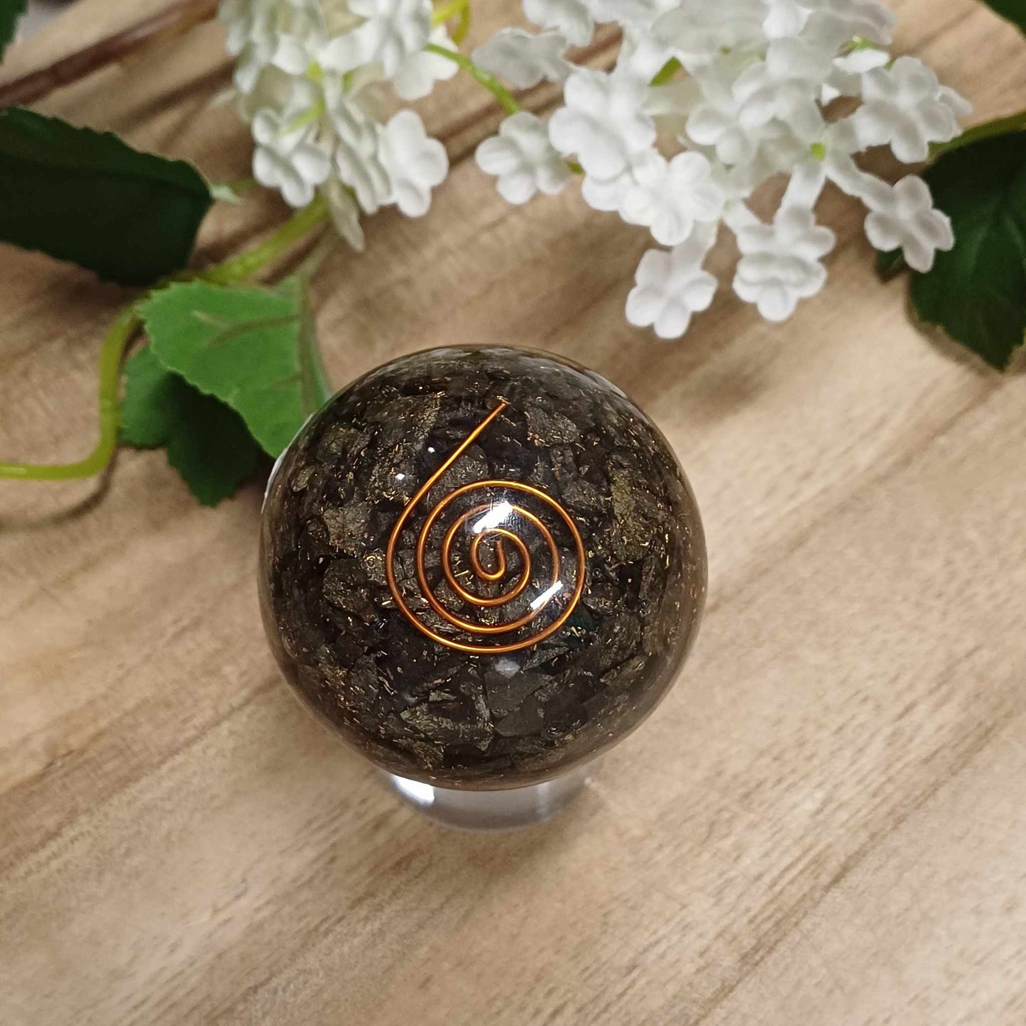 Labradorite Organite Sphere 001