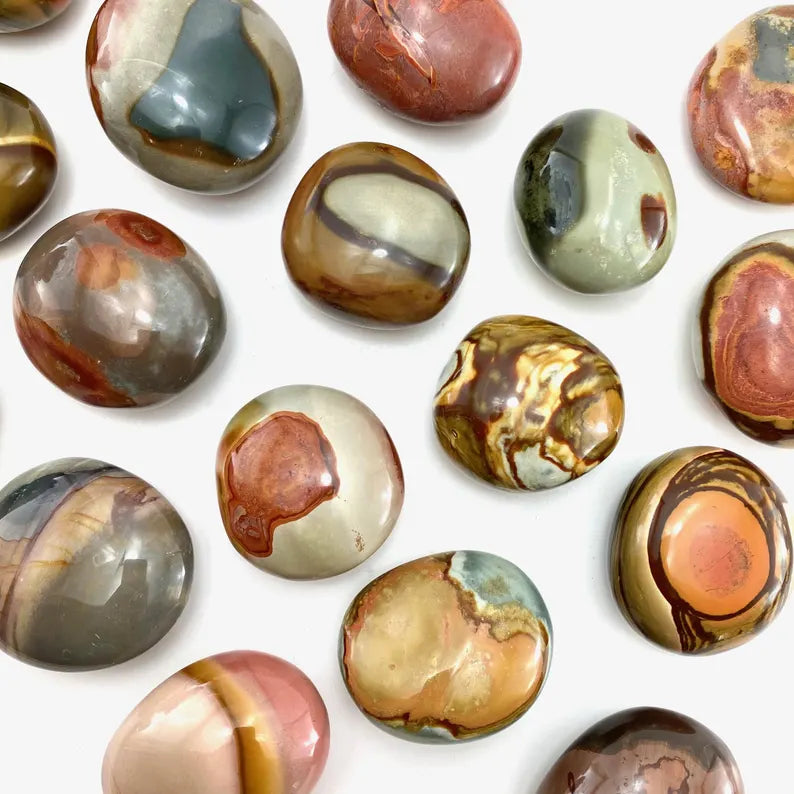 Polychrome Jasper Tumble. Crystals