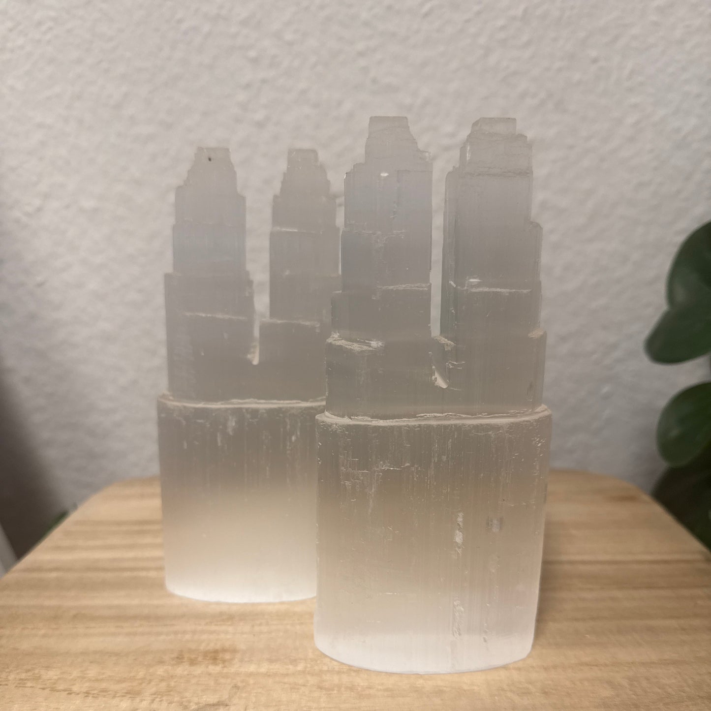 Selenite Twin Towers 15cm