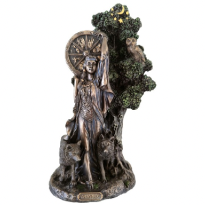 ARIANRHOD Brass Statue (The Celtic goddess of fates)