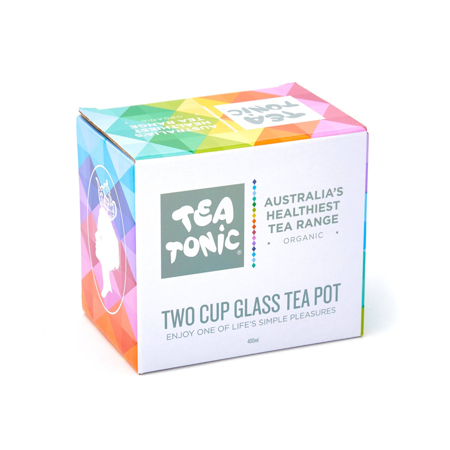 Square Glass Tea Pot 400ml - 2 Cups