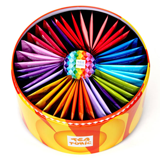 Fruity Selection Round Tin - 40 Fruity Gourmet Teas + Mini T