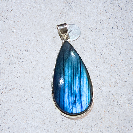Labradorite Teardrop In Silver