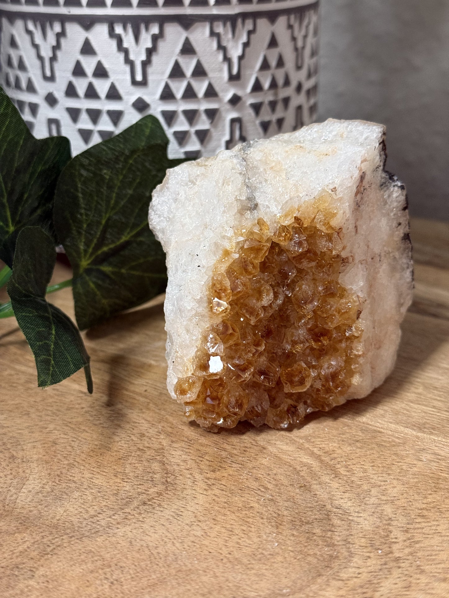 Citrine Geode - Standing Cut Base