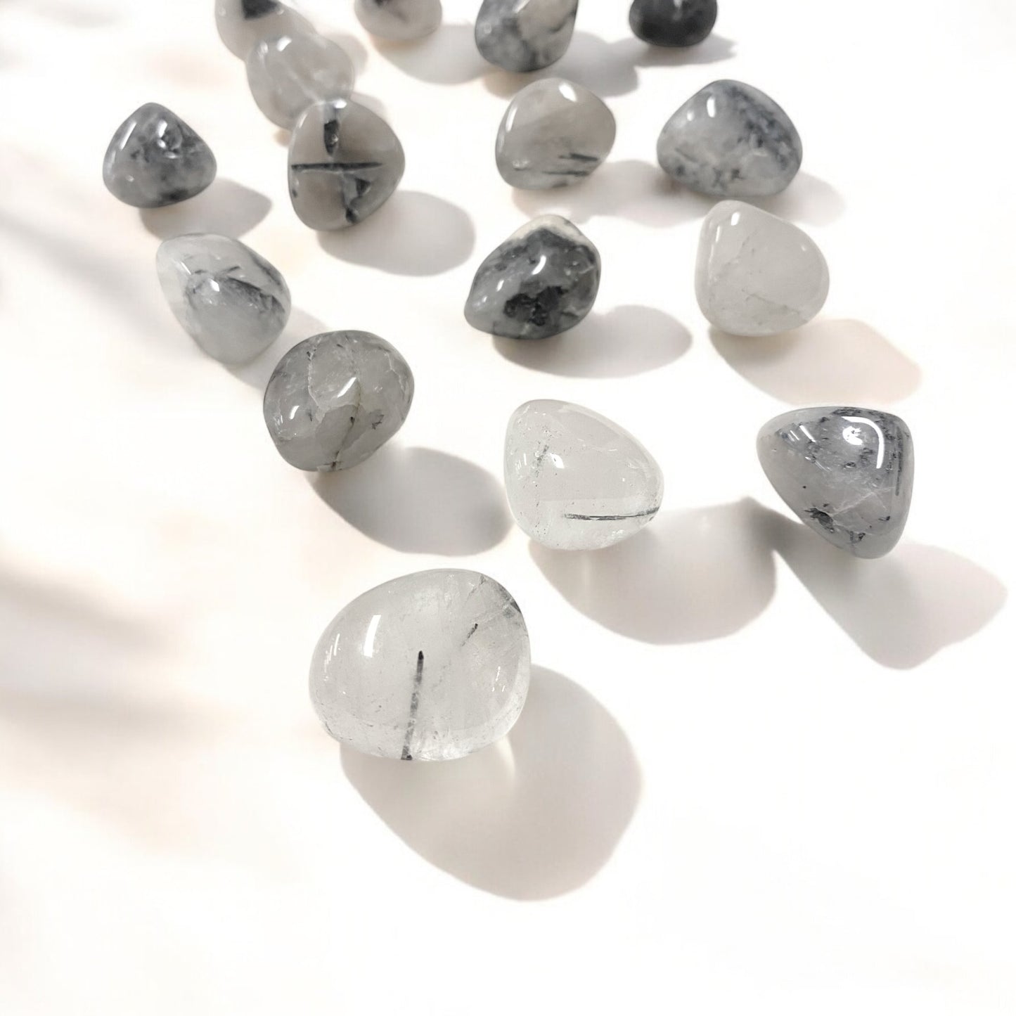 Tourmalinated Quartz Tumble ~ Amplifies Safe Energy & Balances Auric Field