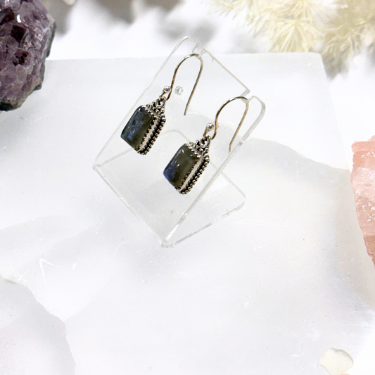 Labradorite Silver Earrings