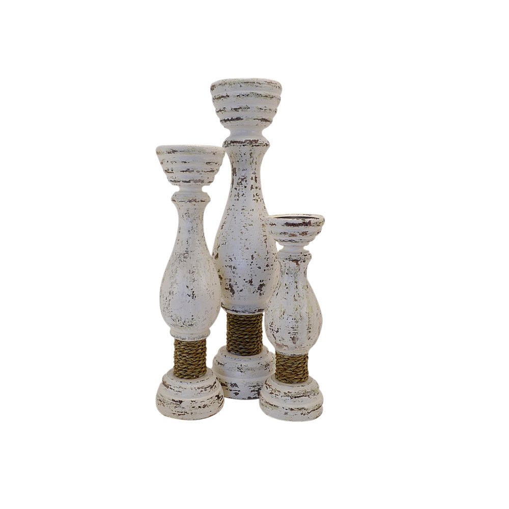 Goblet Candlesticks in Wood