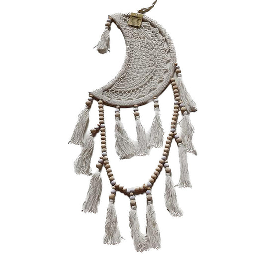 Dreamcatcher Moon Macrame Tassel