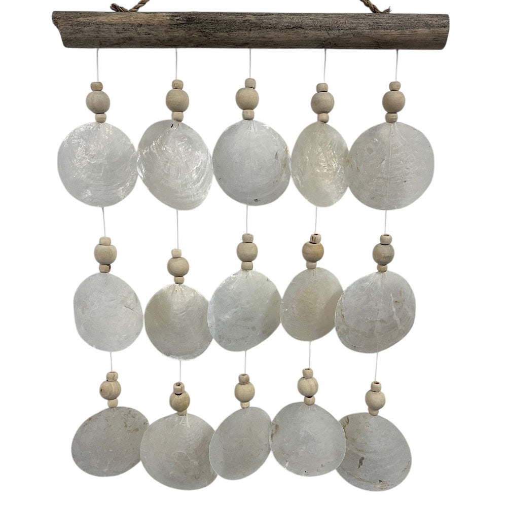 Wall Hanging Wood Bead and Shell