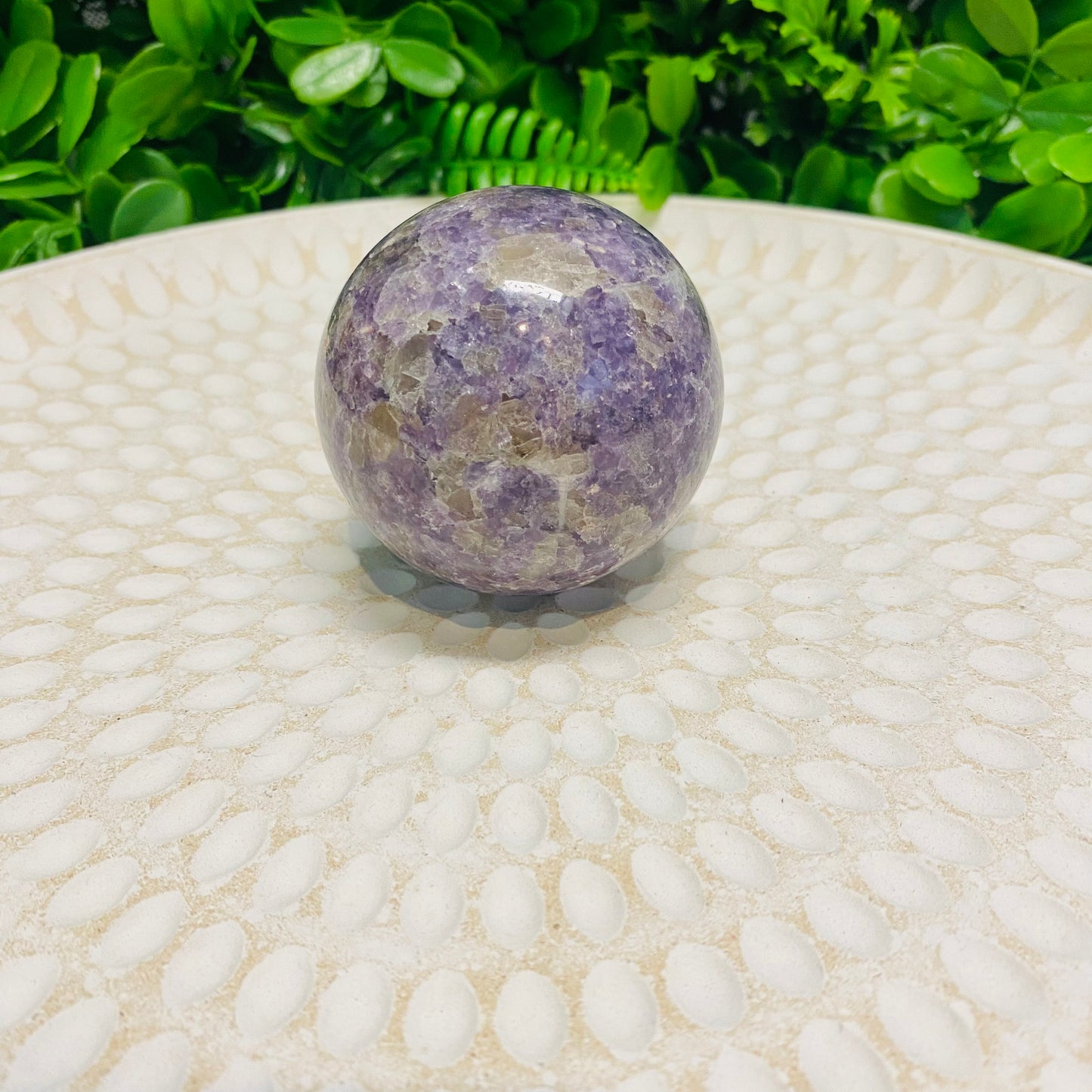 Lepidolite Crystal Sphere 005