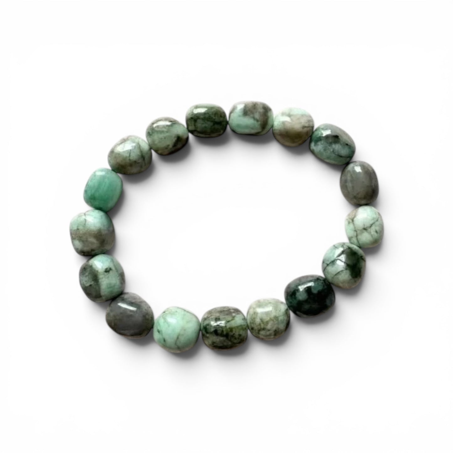 Emerald Tumble Bead Bracelets
