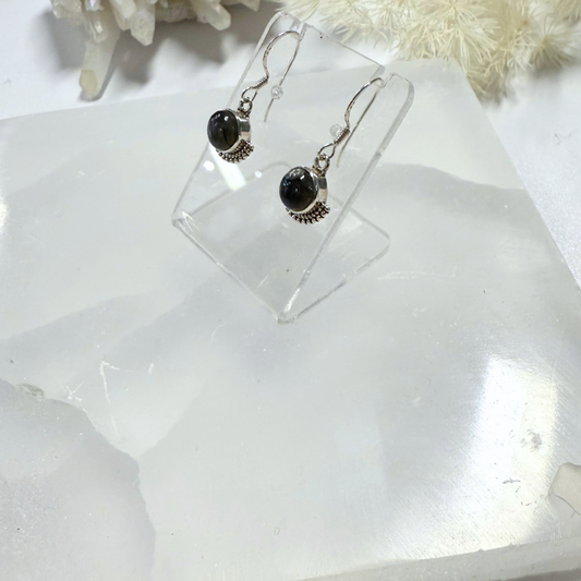 Labradorite Filagree Silver Earrings