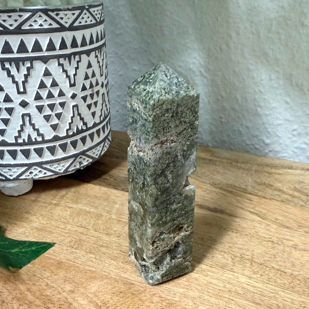 Prehnite Hair Obelisk