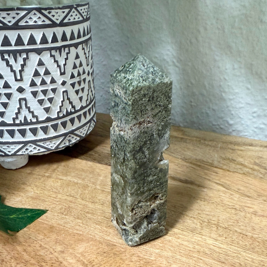 Prehnite Hair Obelisk