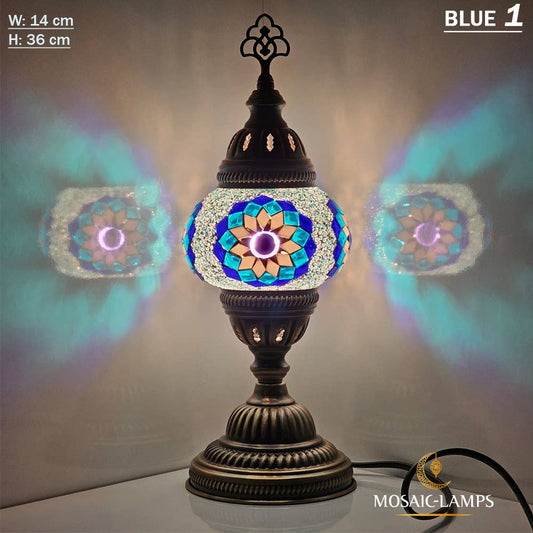 Turkish Mosaic Lamp - Medium Blue 1