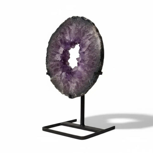 6.1kg Natural Amethyst Window Slice on Stand amethyst geode on stand