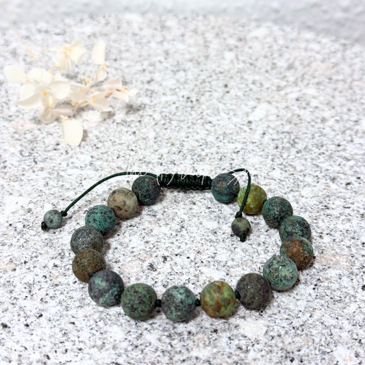 African Crystal Bead Bracelet Adjustable