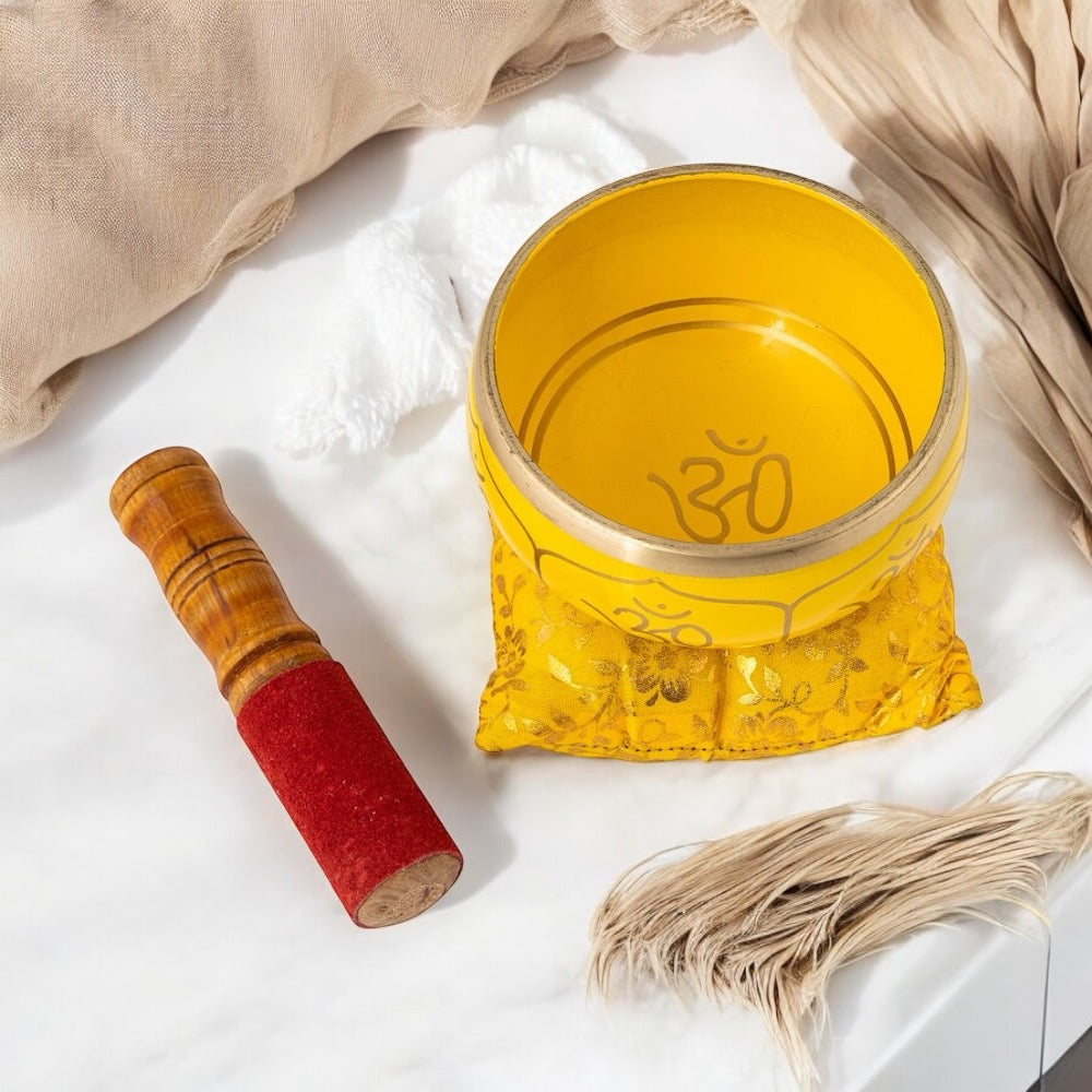 Brass Om Yellow with Cushion