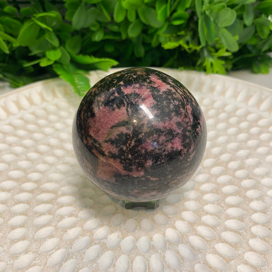 Rhodonite Crystal Sphere 003.