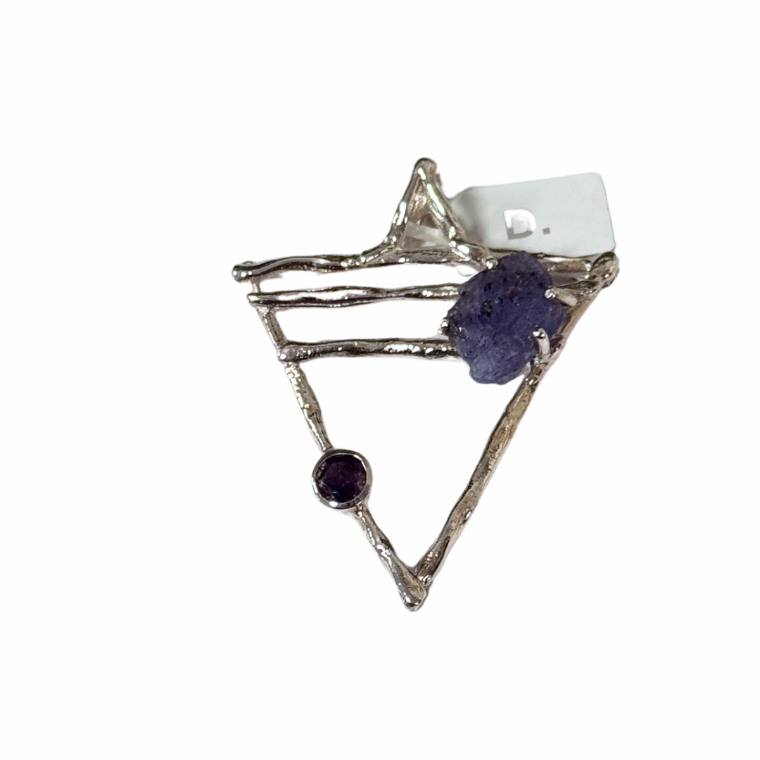 Tanzanite Iolite Pendant in 925 Silver