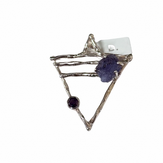 Tanzanite Iolite Pendant in 925 Silver