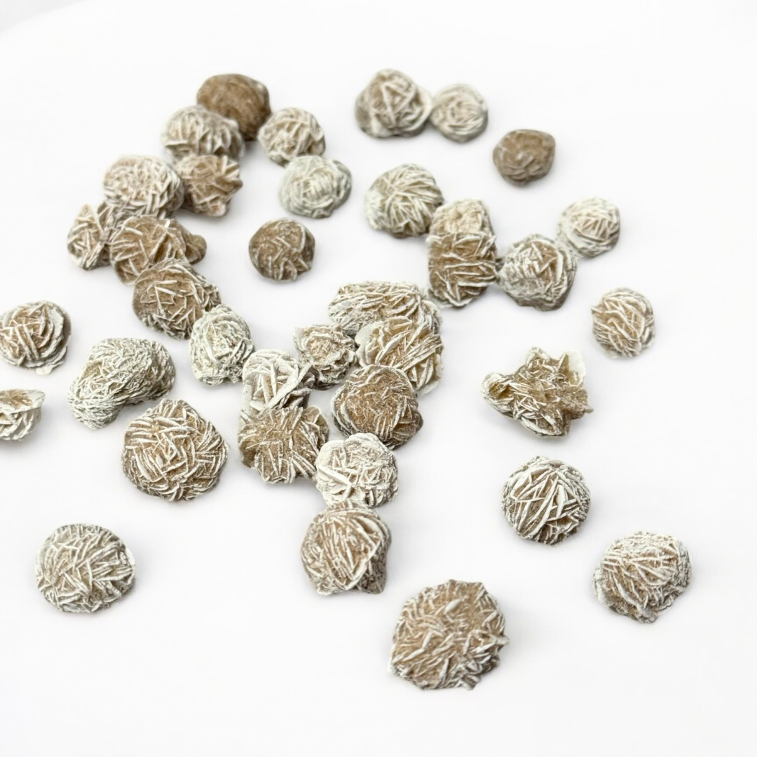 Desert Rose/ Selenite Crystal Tumble ~ Boosts Self Confidence & Mental Clarity