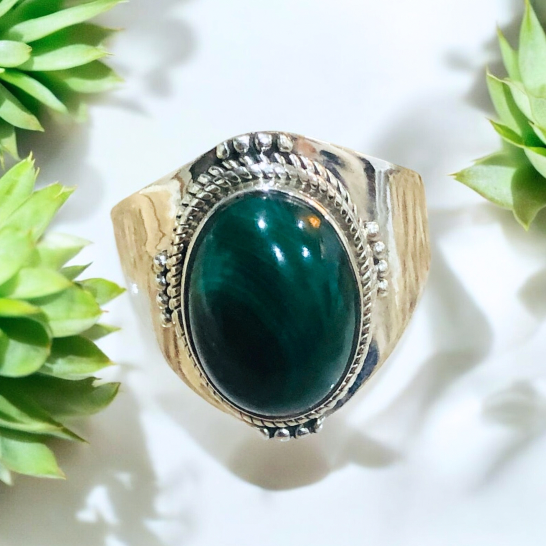 Bloodstone OVAL Ring