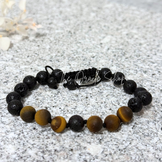 Vitality/Tiger Eye & Lava Stone Bracelet Aroma Set