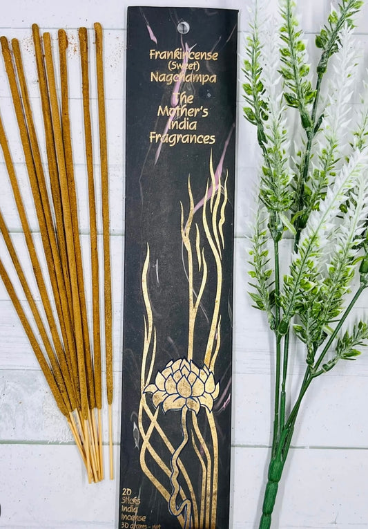 Mothers India Incense - FRANKINCENSE SWEET Nag Champa