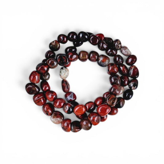Red Picture Jasper Tumble Bead Bracelets