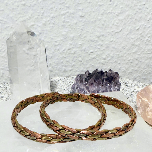 Copper Twist Three Metal Bracelet Tibetan