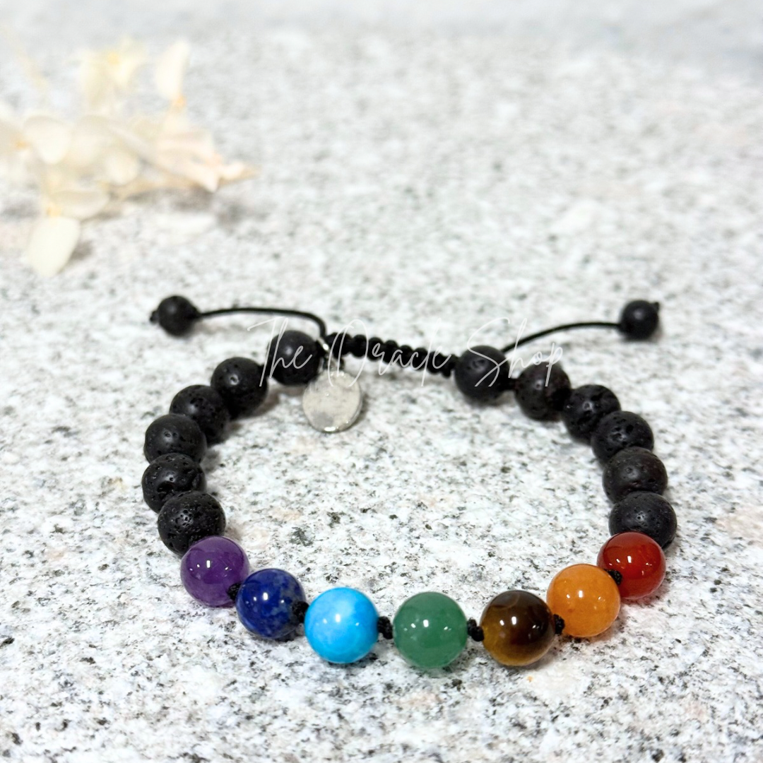 Meditation/Chakra & Lava Stone Bracelet Aroma Set