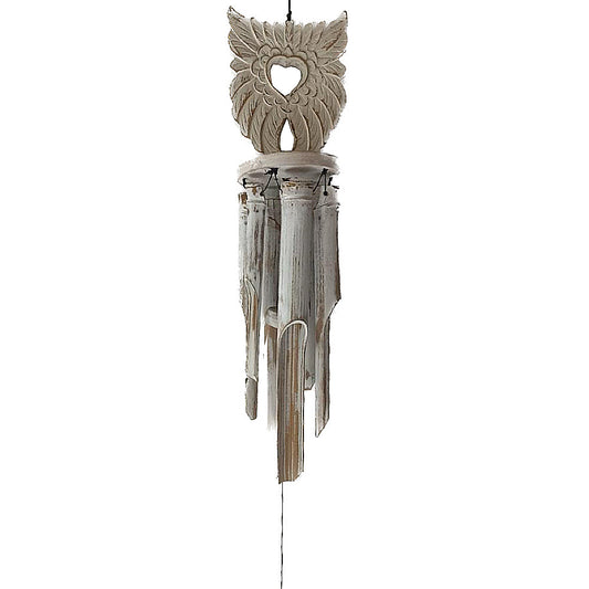 Windchime Angel wings Driftwood Bamboo