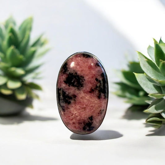 Rhodonite Ring in Silver