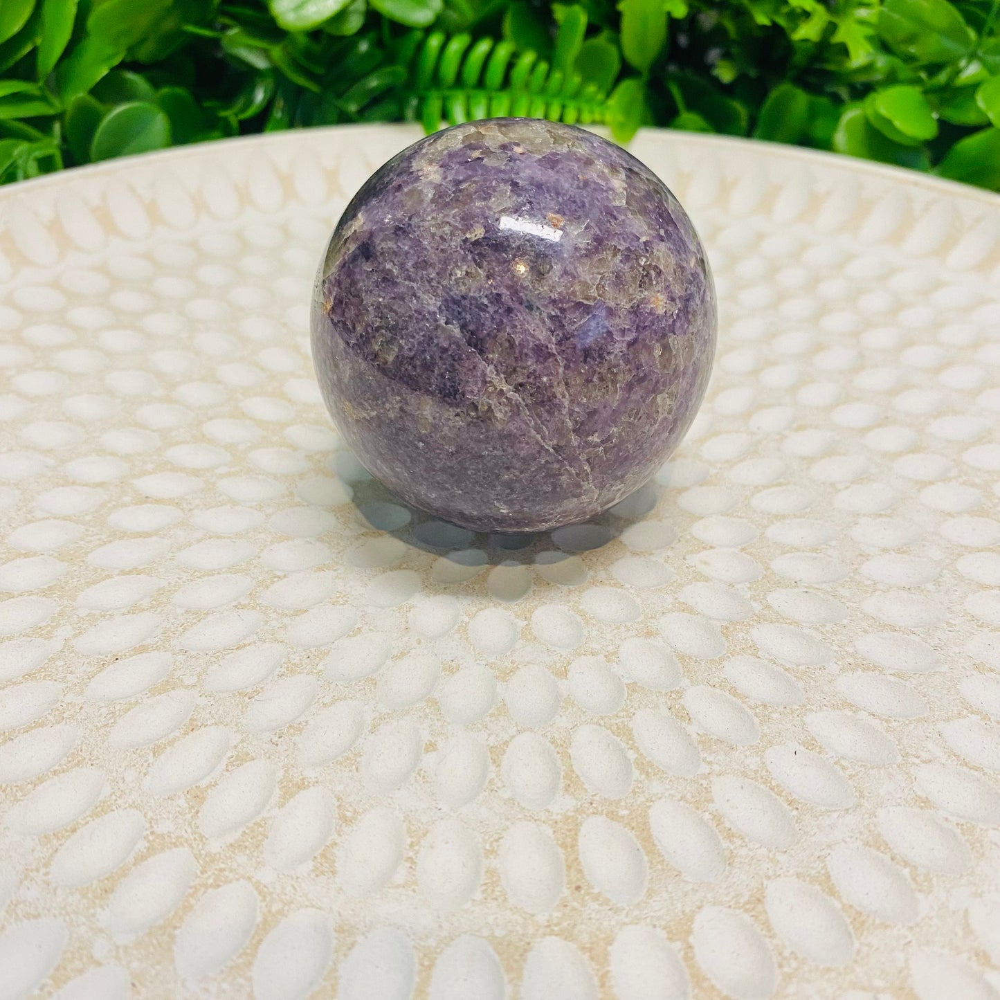 Lepidolite Crystal Sphere 005