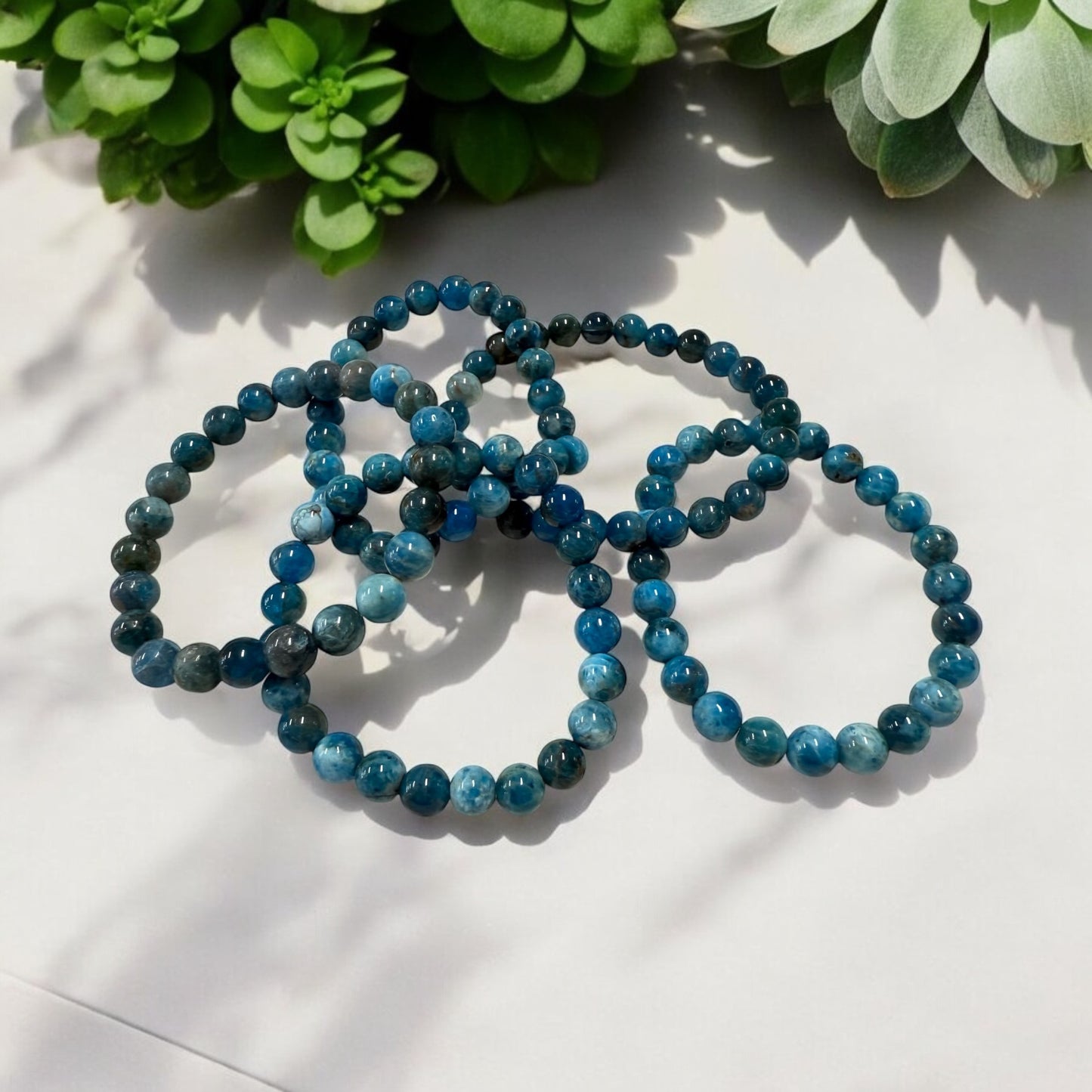 Apatite Bead Bracelet