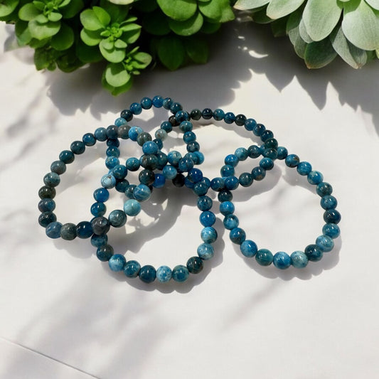 Apatite Crystal Bead Bracelet